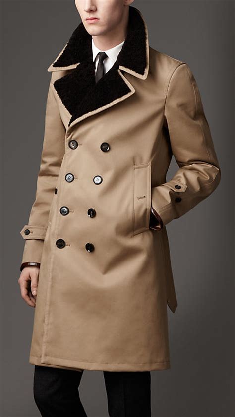 burberry mens coat fur collar|Burberry quilted coat nordstrom.